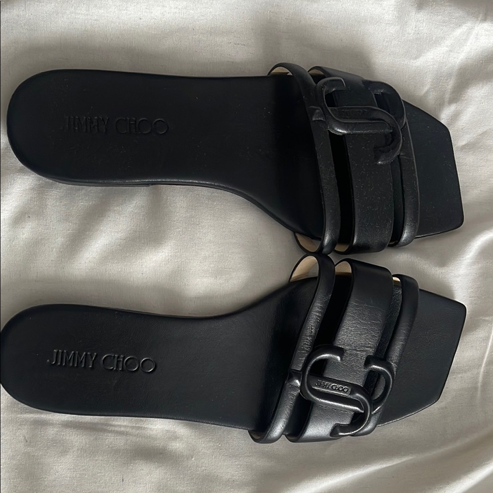 Jimmy Choo Black Strappy Sandals